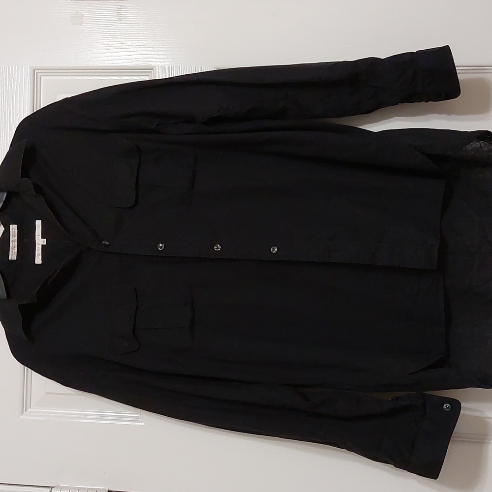 Perry Ellis button down shirt, black, size M